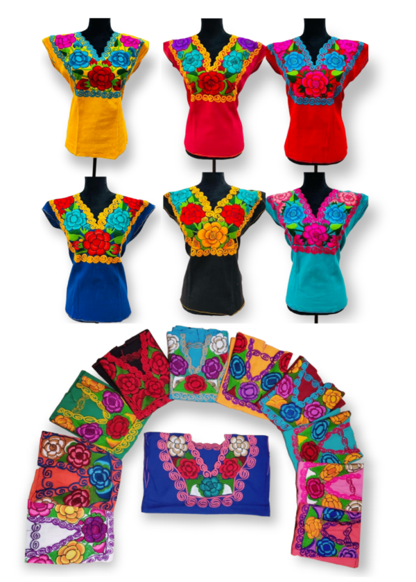 BLUSA CARACOL ROSAS