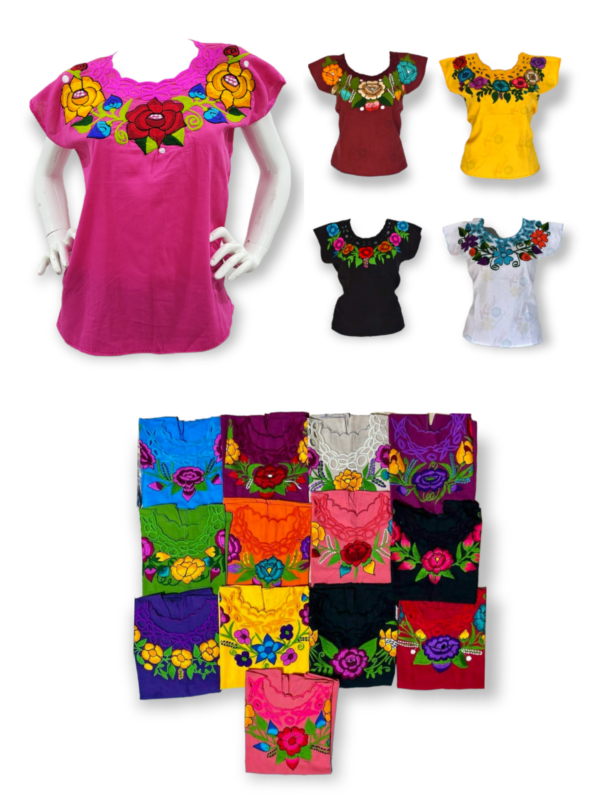 BLUSA ZINACANTAN 3 ROSA