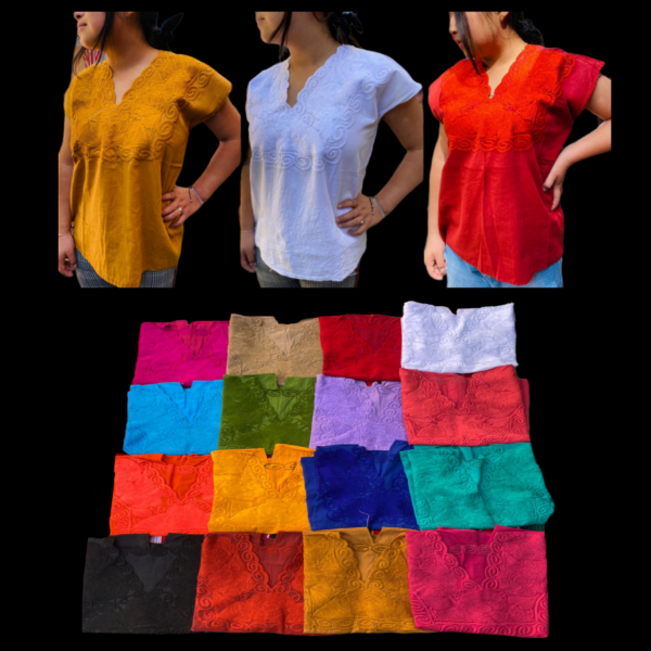 BLUSA CARACOL ROSAS - Imagen 5