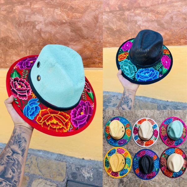 SOMBRERO YUTE VARIOS BORDADOS - Imagen 4