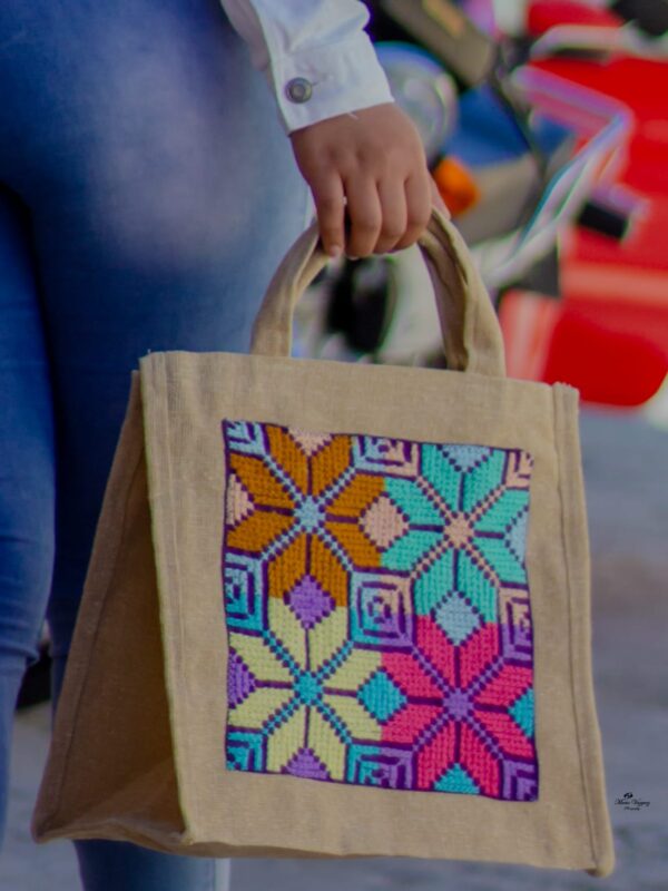 BOLSA YUTE PUNTO DE CRUZ - Imagen 4
