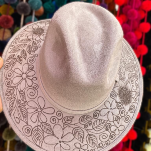 sombrero gamuza grabado