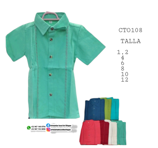CAMISA DE NIÑO CTO108