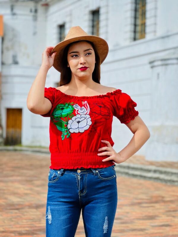 blusa tricolor resorte - Imagen 3