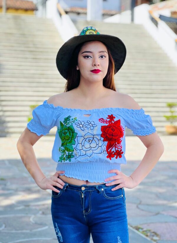 blusa tricolor resorte - Imagen 4