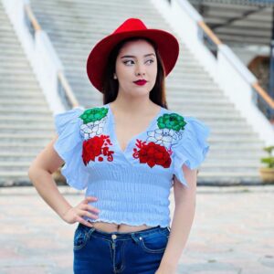 BLUSA MARIPOSA TRICOLOR
