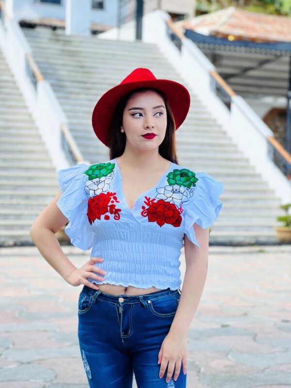 BLUSA MARIPOSA TRICOLOR