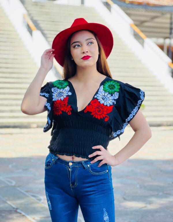 BLUSA MARIPOSA TRICOLOR - Imagen 3