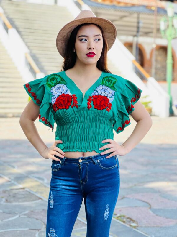 BLUSA MARIPOSA TRICOLOR - Imagen 2