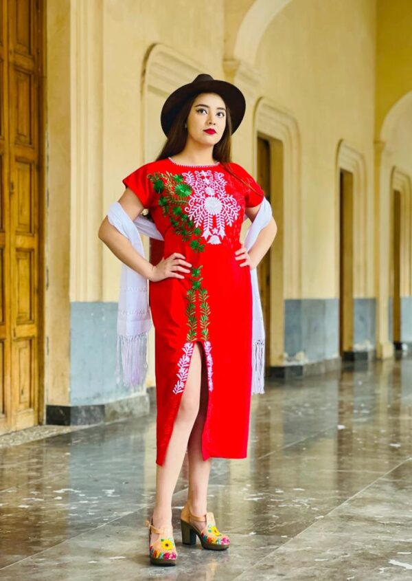 VESTIDO LARGO TRICOLOR - Imagen 4