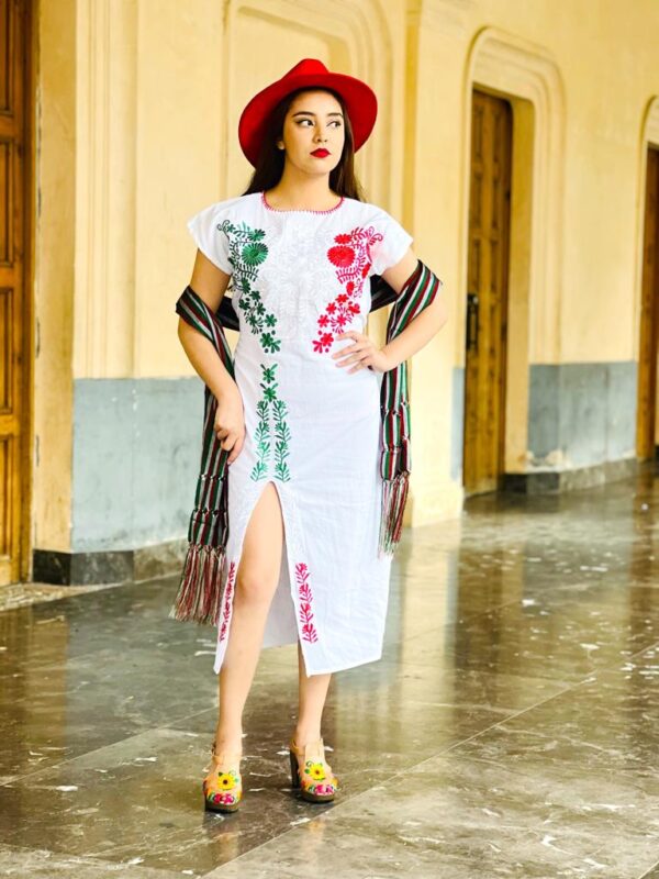 VESTIDO LARGO TRICOLOR - Imagen 2